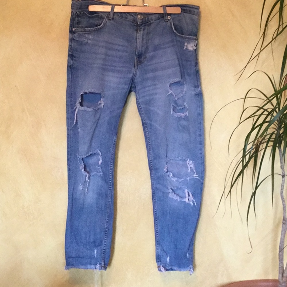 Zara ripped jeans